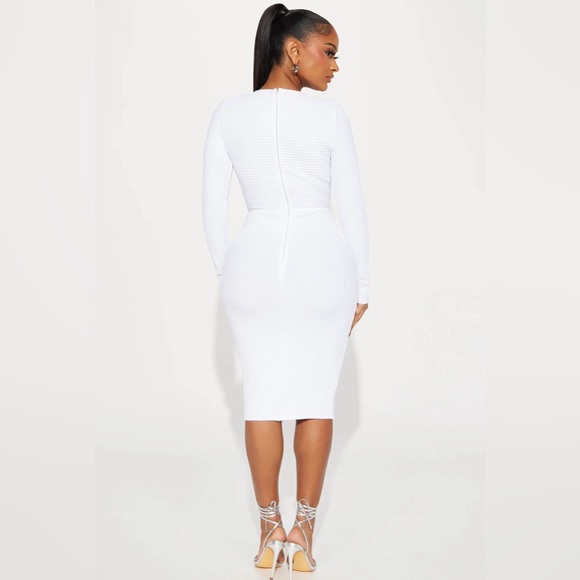 Fashion Nova Candice Bandage Midi Dress-Size XSmall NWT 🤍🤍 - Picture 3 of 6